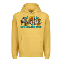 Antique Gold auntie like a mom only cooler Premium Hoodie - OliviaCreatesArt