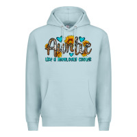 Blue Mist auntie like a mom only cooler Premium Hoodie - OliviaCreatesArt