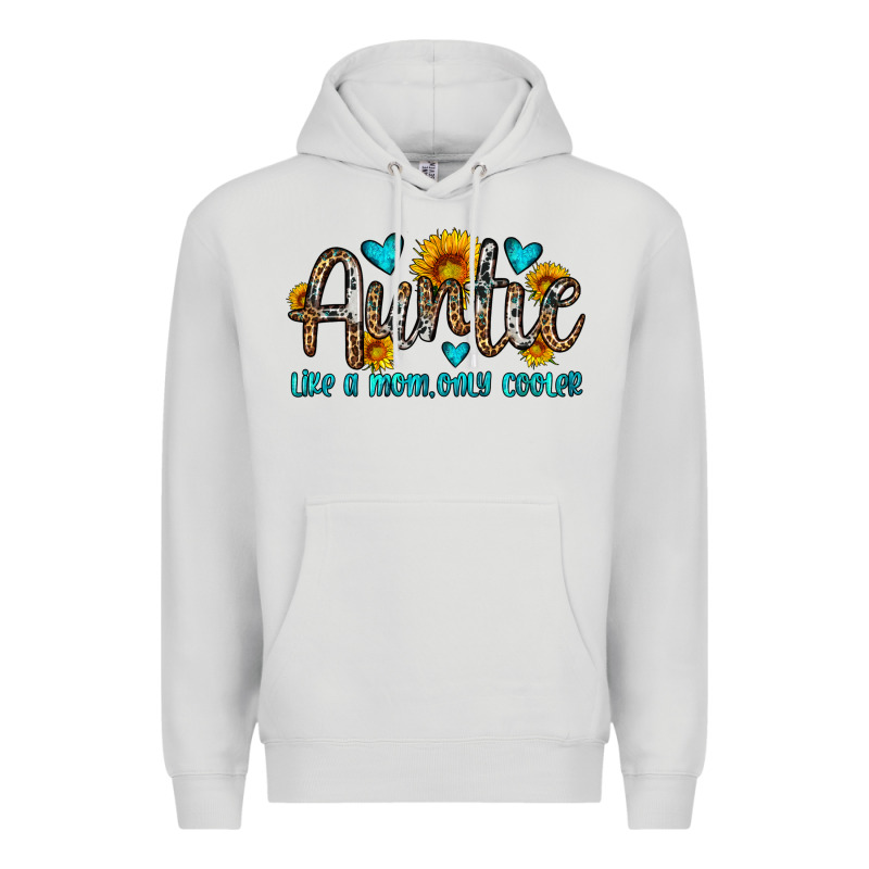 Auntie Like A Mom Only Cooler Premium Hoodie by OliviaCreatesArt | Teevron