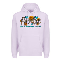 Lilac auntie like a mom only cooler Premium Hoodie - OliviaCreatesArt