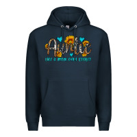 Navy auntie like a mom only cooler Premium Hoodie - OliviaCreatesArt