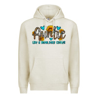 Oatmeal Heather auntie like a mom only cooler Premium Hoodie - OliviaCreatesArt