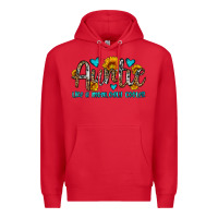 Red auntie like a mom only cooler Premium Hoodie - OliviaCreatesArt