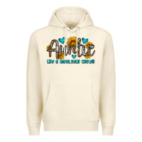 Sandshell auntie like a mom only cooler Premium Hoodie - OliviaCreatesArt