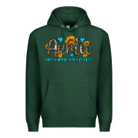 Sports Green auntie like a mom only cooler Premium Hoodie - OliviaCreatesArt