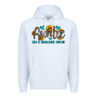 White auntie like a mom only cooler Premium Hoodie - OliviaCreatesArt