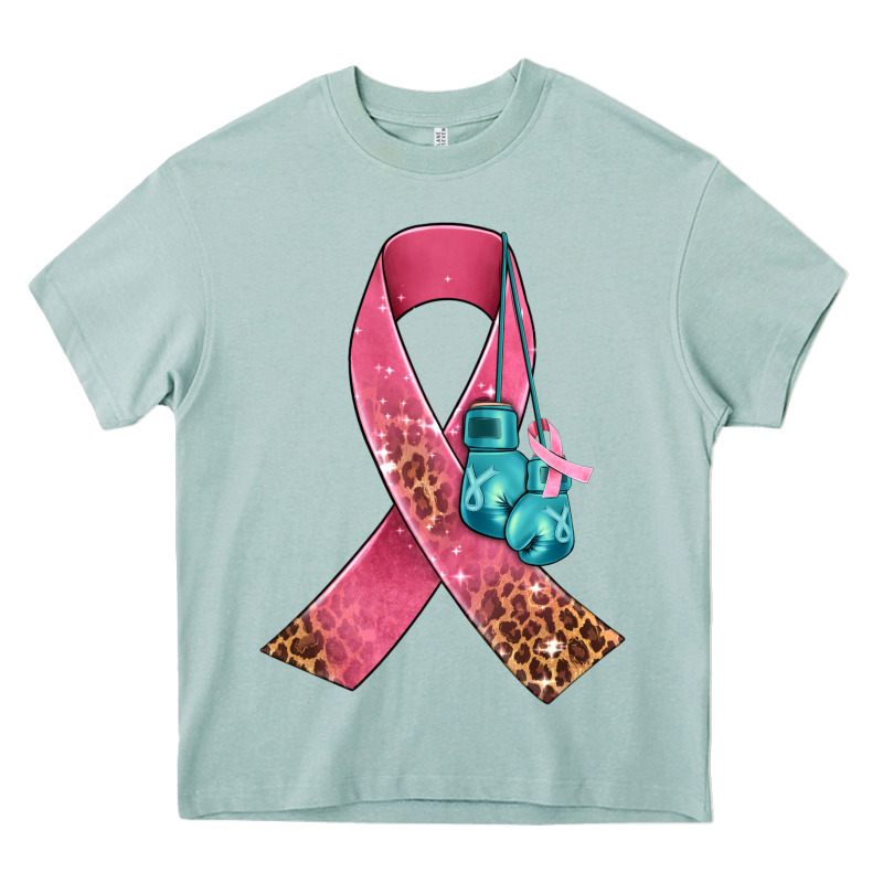 Cancer Ribbon And Boxing Gloves Heavy Core Tee by AdoDesignShop | Teevron