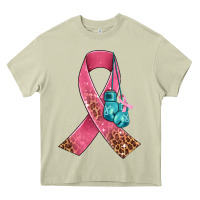 Mossy cancer ribbon and boxing gloves Heavy Core Tee - AdoDesignShop
