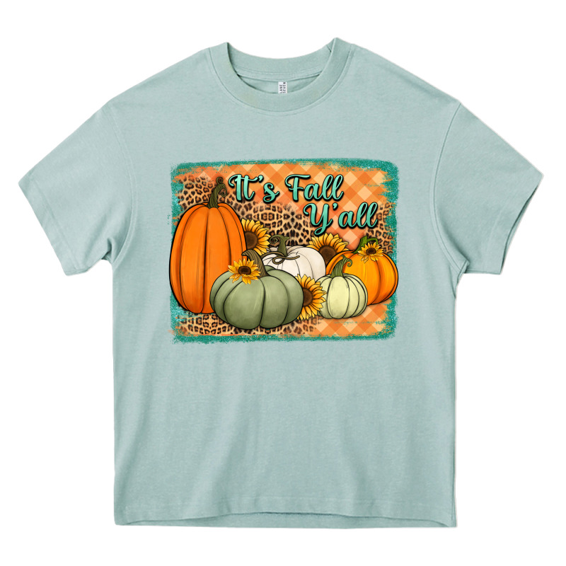It's Fall Y'all Pumpkins Halloween And Sunflowers Heavy Core Tee by Jasminsmagicworld | Teevron