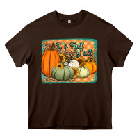 Chocolate Brown It's Fall y'all pumpkins halloween and sunflowers Heavy Core Tee - Jasminsmagicworld