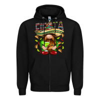 Black Fiesta gnome with tacos Mexico Zipper Hoodie - HowdyJamesFarm