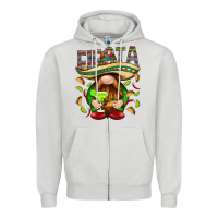Dove Grey Fiesta gnome with tacos Mexico Zipper Hoodie - HowdyJamesFarm