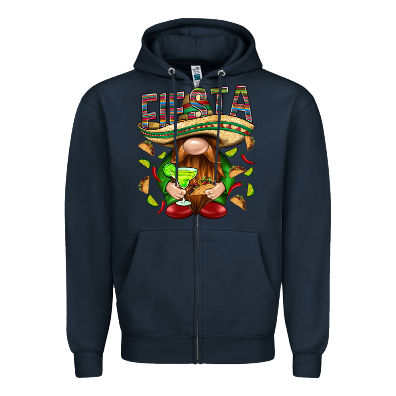 Fiesta Gnome With Tacos Mexico Zipper Hoodie by HowdyJamesFarm | Teevron