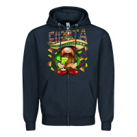 Navy Fiesta gnome with tacos Mexico Zipper Hoodie - HowdyJamesFarm