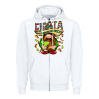 White Fiesta gnome with tacos Mexico Zipper Hoodie - HowdyJamesFarm