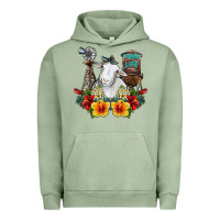 Pigment Oil Green farm life sheep Urban Hoodie - SublimationCraftShop