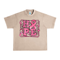 French Oak Western Hope Breast Cancer Awareness Ribbon Urban Heavy Tee - LillyAllenDesigns