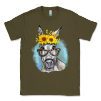 Army Green Sunflower Glasses Donkey Classic Tee - RanaPortraitStore