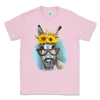 Bubblegum Pink Sunflower Glasses Donkey Classic Tee - RanaPortraitStore