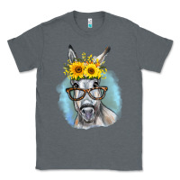 Charcoal Heather Sunflower Glasses Donkey Classic Tee - RanaPortraitStore