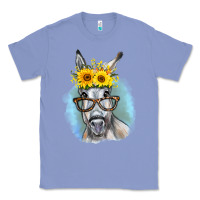 Colony Blue Sunflower Glasses Donkey Classic Tee - RanaPortraitStore