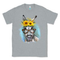 Heather Grey Sunflower Glasses Donkey Classic Tee - RanaPortraitStore