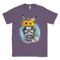 Lavender Sunflower Glasses Donkey Classic Tee - RanaPortraitStore