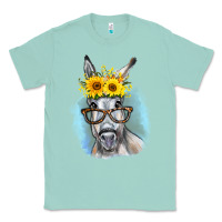 Seafoam Sunflower Glasses Donkey Classic Tee - RanaPortraitStore