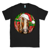 Black Belgian Horse  Christmas Classic Tee - LillyAllenDesigns