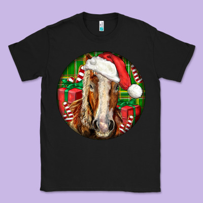 Belgian Horse  Christmas Classic Tee Designed By Lillyallendesigns
