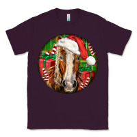 Plum Belgian Horse  Christmas Classic Tee - LillyAllenDesigns