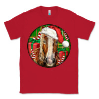 Red Belgian Horse  Christmas Classic Tee - LillyAllenDesigns