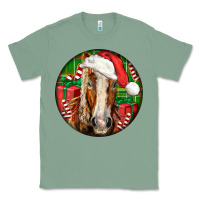 Sage Belgian Horse  Christmas Classic Tee - LillyAllenDesigns