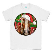 White Belgian Horse  Christmas Classic Tee - LillyAllenDesigns