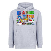 Heather Grey Be a kind sole Autism Awareness Heavyweight Hoodie - FaDigitalArtStudio