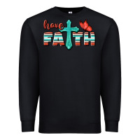Black Have Faith Premium Sweatshirt - BundleAndBundleShop