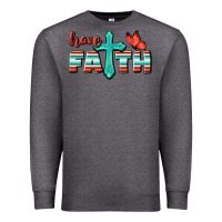 Charcoal Heather Have Faith Premium Sweatshirt - BundleAndBundleShop