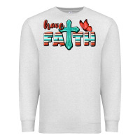 Oatmeal Heather Have Faith Premium Sweatshirt - BundleAndBundleShop