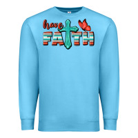 Ocean Blue Have Faith Premium Sweatshirt - BundleAndBundleShop
