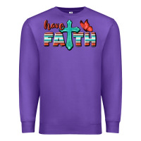 Purple Have Faith Premium Sweatshirt - BundleAndBundleShop