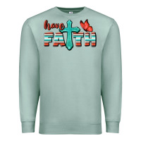 Seafoam Have Faith Premium Sweatshirt - BundleAndBundleShop