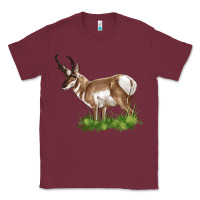 Burgundy pronghorn Classic Tee - LillyAllenDesigns