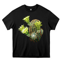 Black nylon hedgehog cactus Heavy Core Tee - LillyAllenDesigns