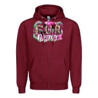 Burgundy Fur mama mother's day Zipper Hoodie - HowdyJamesFarm