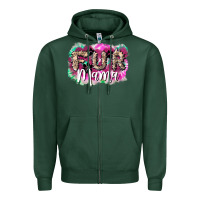 Sports Green Fur mama mother's day Zipper Hoodie - HowdyJamesFarm