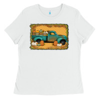 White pumpkin farm truck Ladies Tee - Jasminsmagicworld