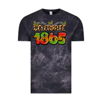 Cloud Black celebrate 1865 juneteenth Vintage Tee - LillyAllenDesigns