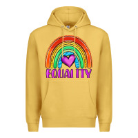 Antique Gold equality rainbow Premium Hoodie - OliviaCreatesArt