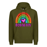 Army Green equality rainbow Premium Hoodie - OliviaCreatesArt