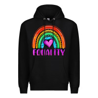 Black equality rainbow Premium Hoodie - OliviaCreatesArt